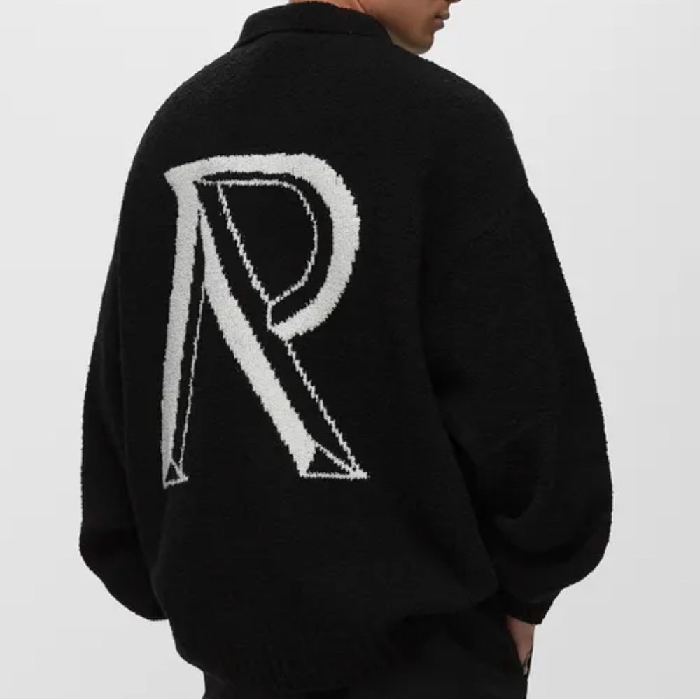 Represent Black Boucle Polo Sweater Sz small Brand NWT - Picture 8 of 8